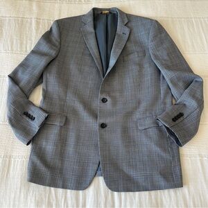 Brooks Brothers grey plaid blazer sports coat